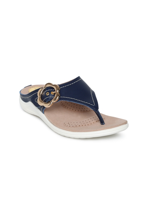 

Catwalk Women Navy Blue Embellished Open Toe Flats