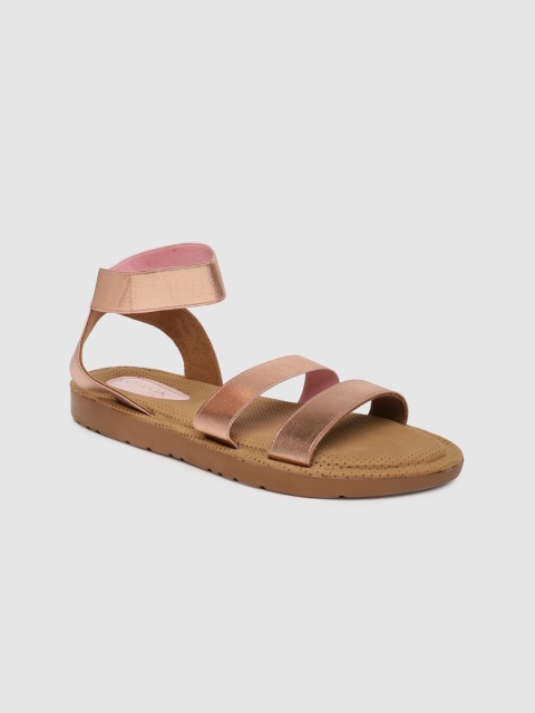

Catwalk Women Rose Gold Solid Open Toe Flats