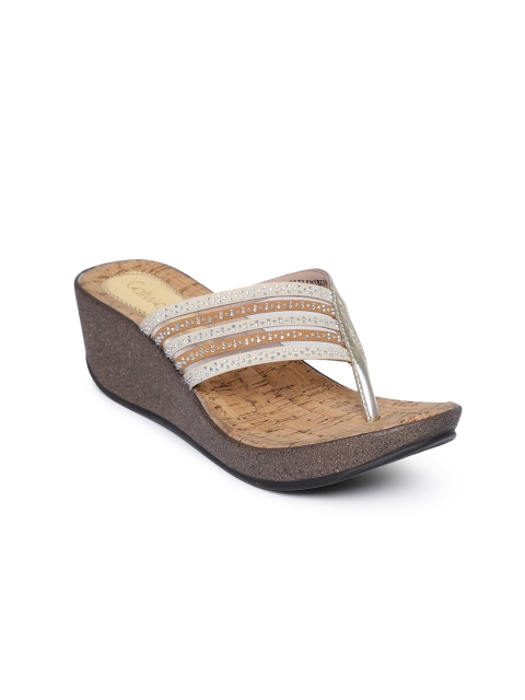 

Catwalk Women Gold & Beige Solid Sandals