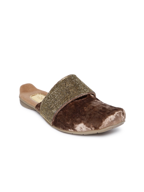 

Catwalk Women Brown & Gold-Toned Mules