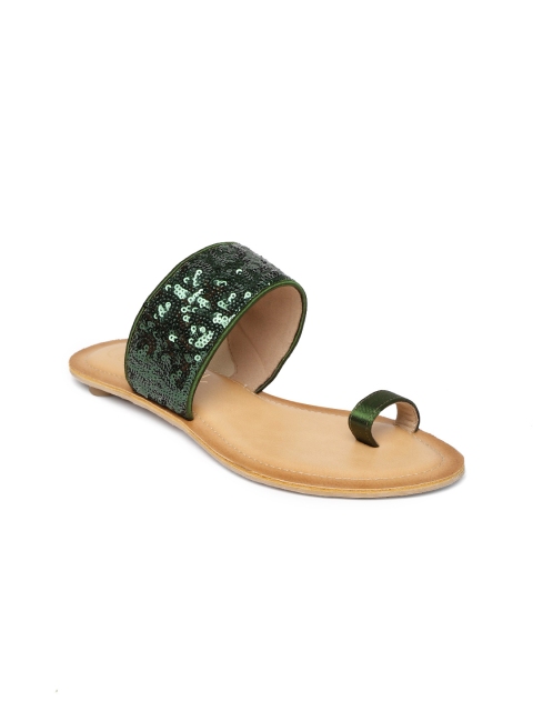 

Catwalk Women Green Embellished One Toe Flats