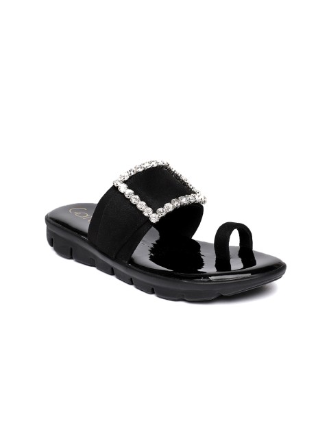 

Catwalk Women Black Embellished One Toe Flats