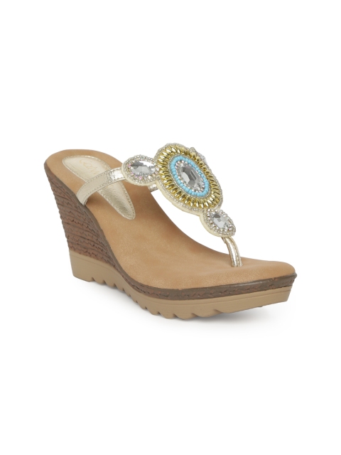 

Catwalk Women Gold-Toned Embellished Wedges
