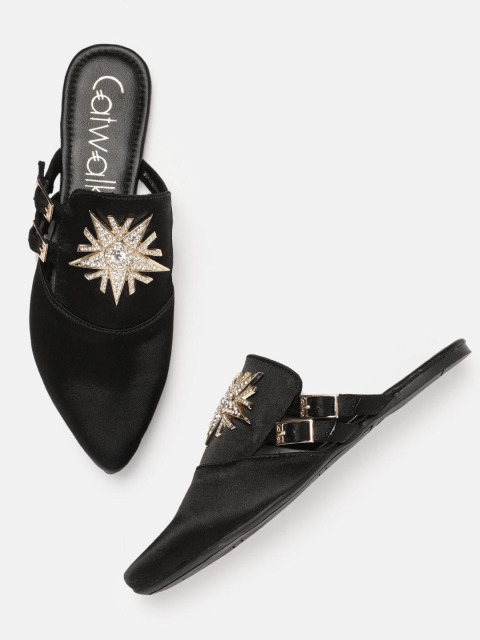 

Catwalk Women Black Embellished Mules