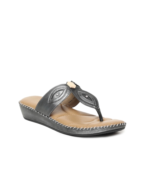 

Catwalk Women Grey Melange Solid Open-Toe Flats