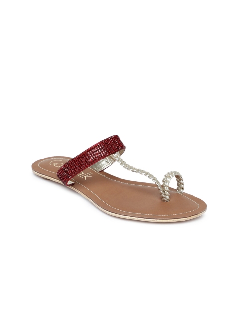 

Catwalk Women Red Solid Synthetic One Toe Flats