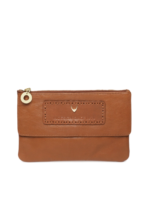 

Hidesign Tan Brown Solid Leather Sling Bag