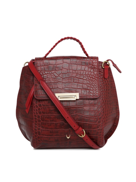 

Hidesign Red Textured Leather Satchel