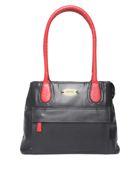 

Hidesign Black Leather Solid Shoulder Bag