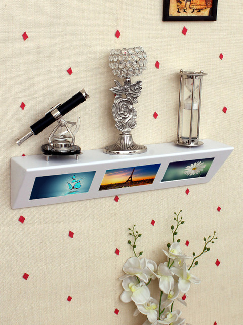 

Home Sparkle White MDF Basic Wall Shelf