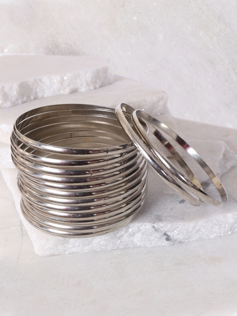 

Ayesha Set Of 14 Antique Silver-Toned Bangles