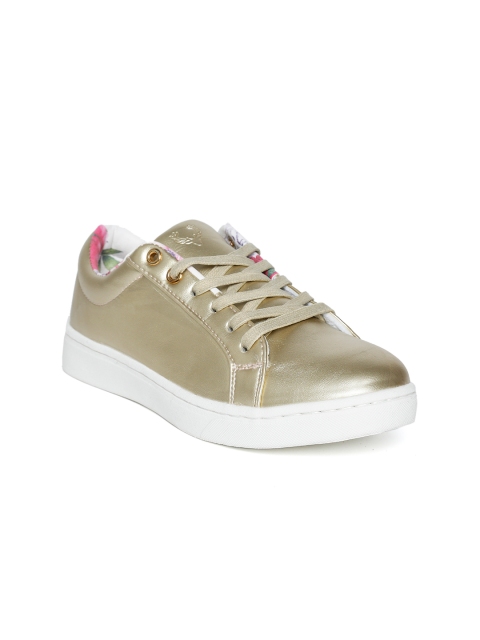 

Allen Solly Women Gold-Toned Sneakers