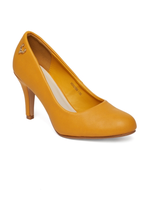 

Allen Solly Women Mustard Yellow Solid Pumps