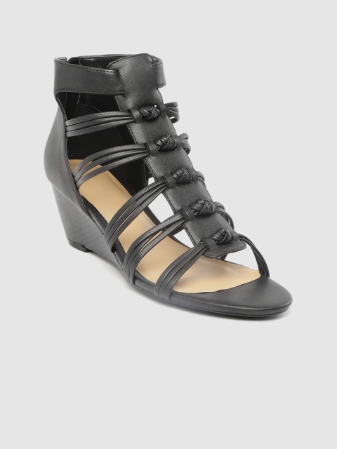 

Allen Solly Women Black Strappy Mid-Top Gladiator Heels