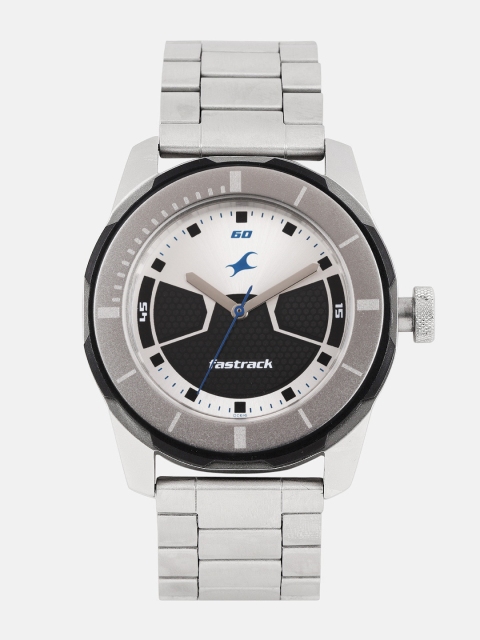 

Fastrack Men Silver-Toned & Black Analogue Watch NK3099SM02