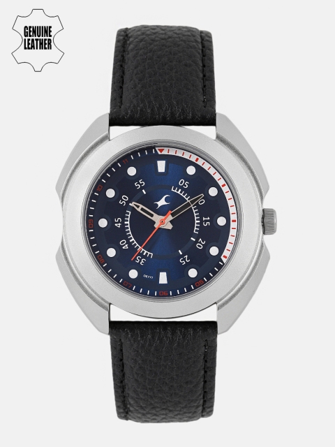 

Fastrack Men Navy Blue Genuine Leather Analogue Watch NK3117SL04_OR2