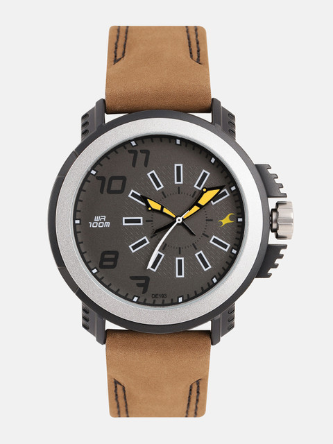 

Fastrack Men Grey Genuine Leather Analogue Watch NK38015PL03_OR2
