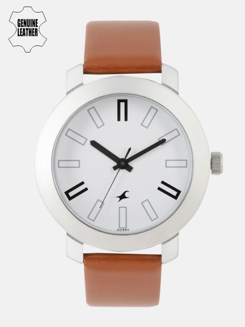 

Fastrack Men White Genuine Leather Analogue Watch NK3120SL01_OR2