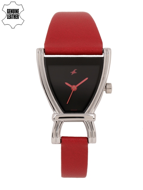 

Fastrack Women Black Leather Analogue Watch NK6095SL03