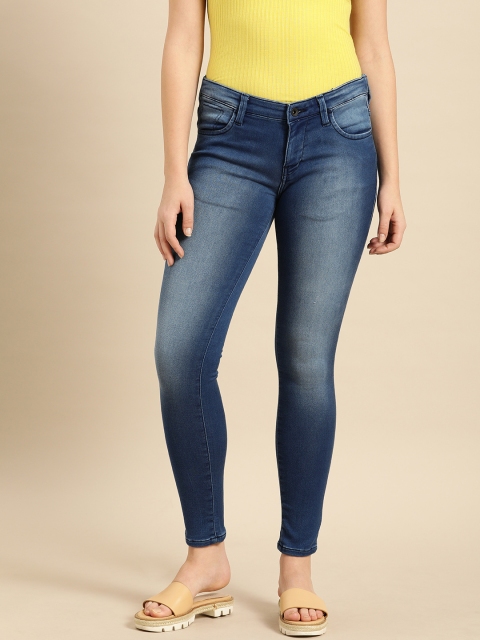 

ether Women Blue Skinny Fit Mid-Rise Clean Look Stretchable Jeans