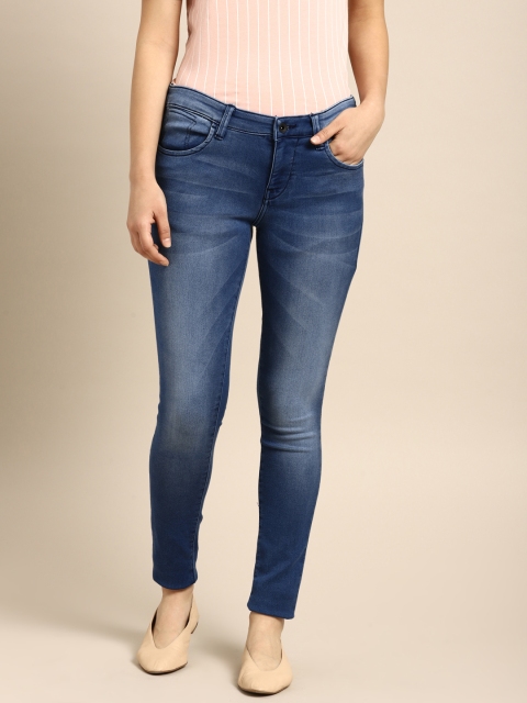 

ether Women Blue Slim Mid-Rise Clean Look Stretchable Jeans