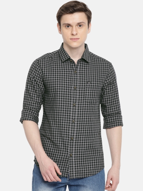 

The Indian Garage Co Men Grey Slim Fit Checked Casual Shirt