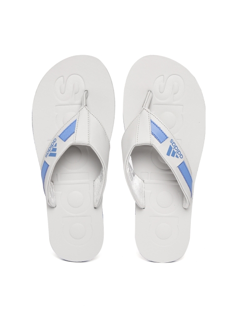 

ADIDAS Men Grey & Blue SLALON 2018 Thong Flip-Flops