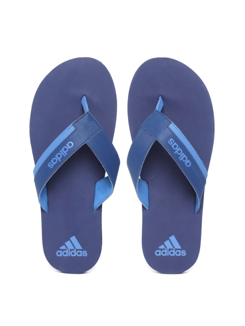 

ADIDAS Men Navy Toe Side Solid Thong Flip-Flops, Navy blue