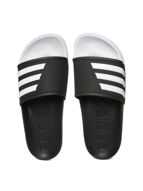 

ADIDAS Unisex Black & White ADILETTE TND Striped Sliders