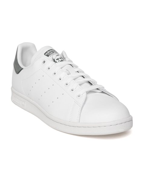 

ADIDAS Originals Men White Stan Smith Leather Perforated Sneakers
