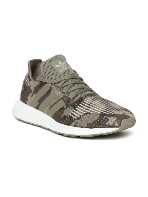 

ADIDAS Originals Men Olive Green Swift Run Camouflage Print Sneakers