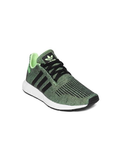 

ADIDAS Originals Kids Green & Black Swift Run C Sneakers