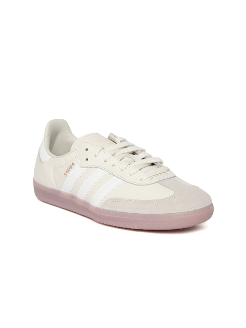 

ADIDAS Originals Women Cream-Coloured Samba OG Leather Sneakers
