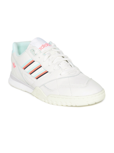 

ADIDAS Originals Men Off-White A.R. Trainer Leather Sneakers