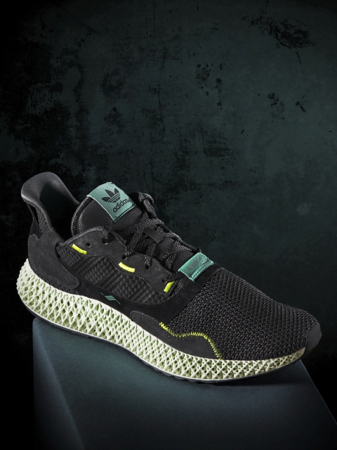 

ADIDAS Originals Men Charcoal Grey ZX 4000 4D Shoes