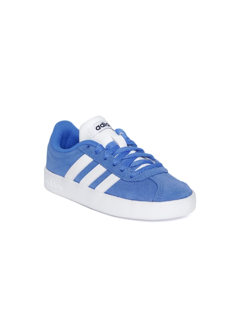 

ADIDAS Boys Unisex Blue VL COURT 2.0 K Suede Leather Casual Shoes
