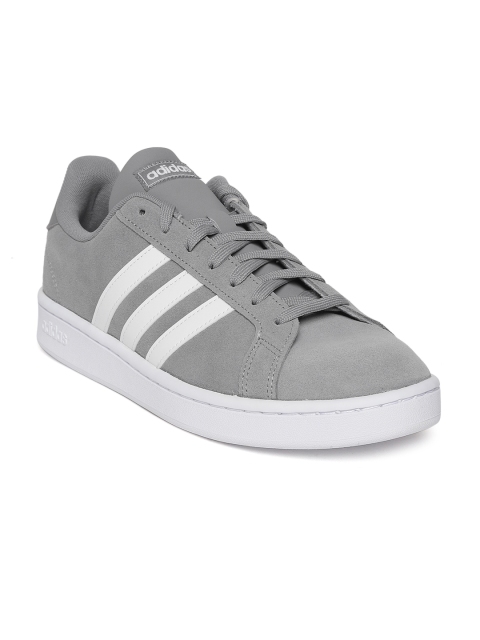 

ADIDAS Men Grey Grand Court Suede Casual Shoes