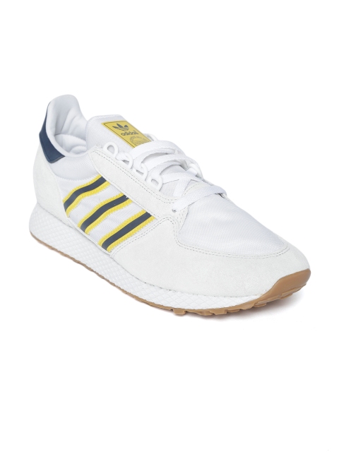 

ADIDAS Originals Men Off-White Nubuck Leather Forest Grove Sneakers