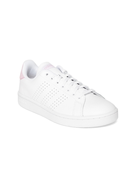 

ADIDAS Women White Advantage Perforated Sneakers