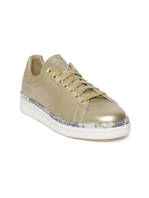 

ADIDAS Originals Women Gold-Toned Stan Smith New Bold Leather Sneakers