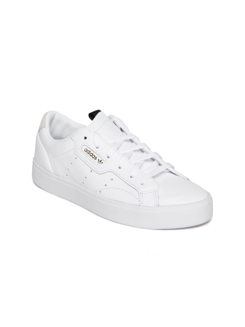 

ADIDAS Originals Women White Sleek Leather Sneakers