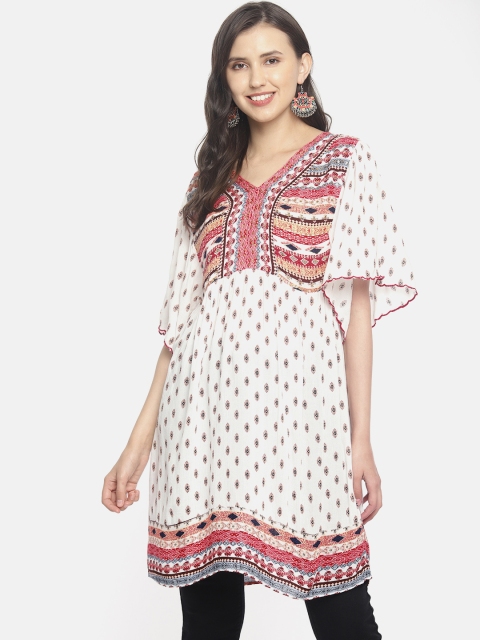 

Colour Me by Melange Women White Printed A-Line Kurta