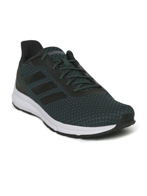 

ADIDAS Men Green & Black NAYO 2.0 Woven Design Running Shoes