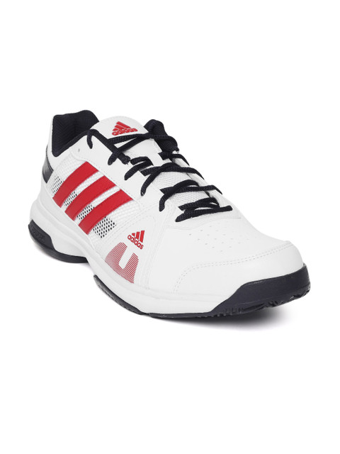 

ADIDAS Men White & Red Tennis Smash Indoor Sports Shoes