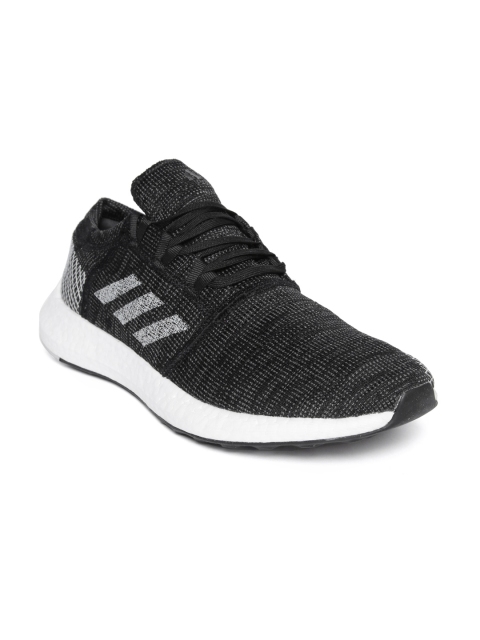 

ADIDAS Men Black & Charcoal Grey Pureboost Go Running Shoes