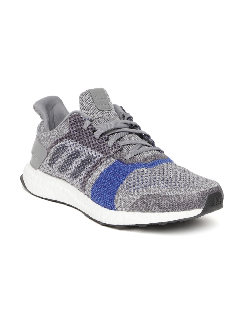 

ADIDAS Men Grey & Blue Ultraboost ST Running Shoes