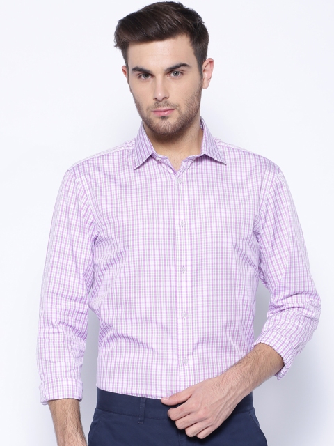 

T.M Lewin Purple & White Checked Casual Shirt