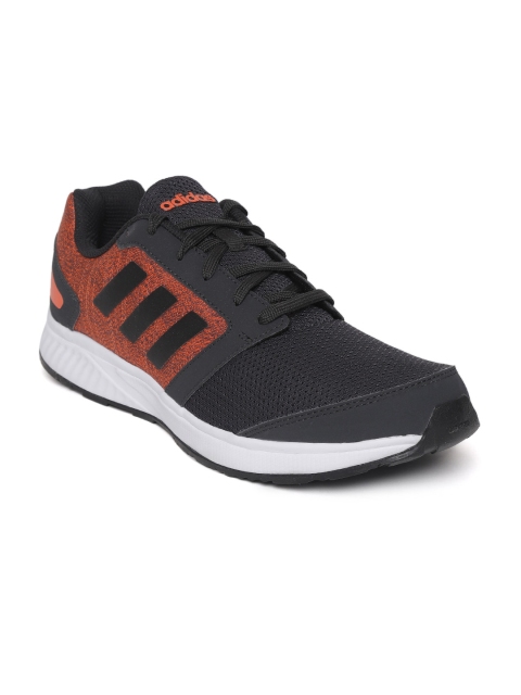 

ADIDAS Men Charcoal Grey & Orange Colourblocked Adi Pacer 4.0 Running Shoes