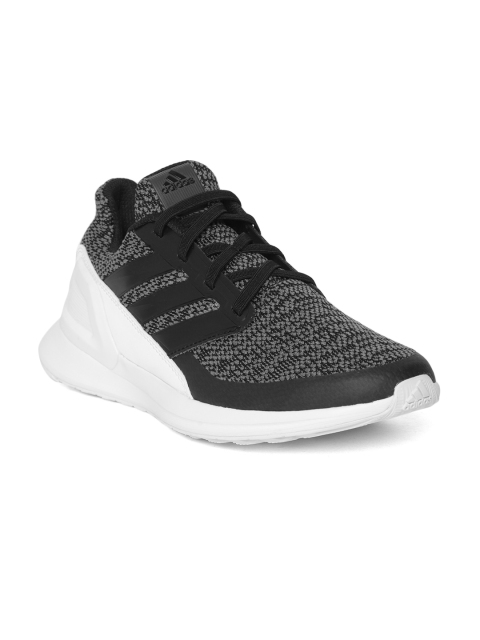 

ADIDAS Kids Grey & Black RAPIDARUN Knit Running Shoes