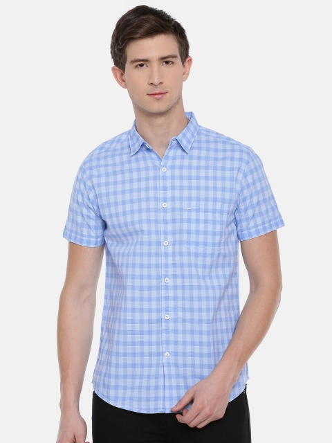 

SPYKAR Men Blue Slim Fit Checked Casual Shirt